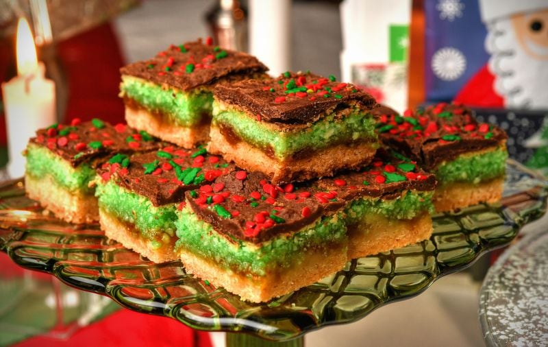 If fancy, colorful cookies are a must for your holidays, Viennese marzipan bars are the cookie for you. Chris Hunt for The Atlanta Journal-Constitution