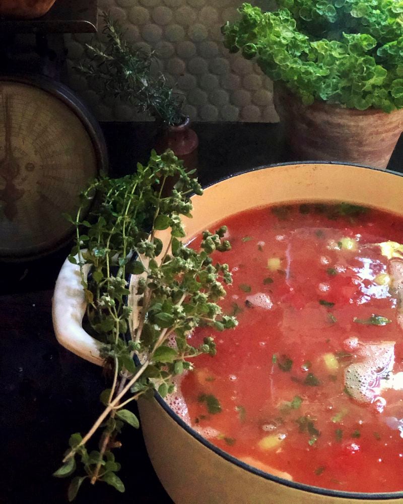 Grandpa's cauliflower tomato soup is one of Paulina Brand's most popular recipes, not just for sentimental reasons, but also because it's delicious.  Courtesy of Paulina Brand