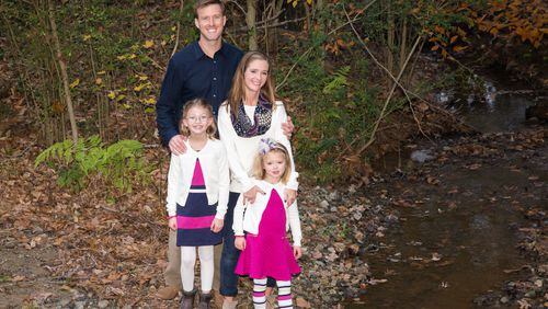 Patrick and Madelyn Gahan, shown with daughters Mya and Anya, founded Enduring Hearts in 2013. Family photo provided to the AJC and used with permission.