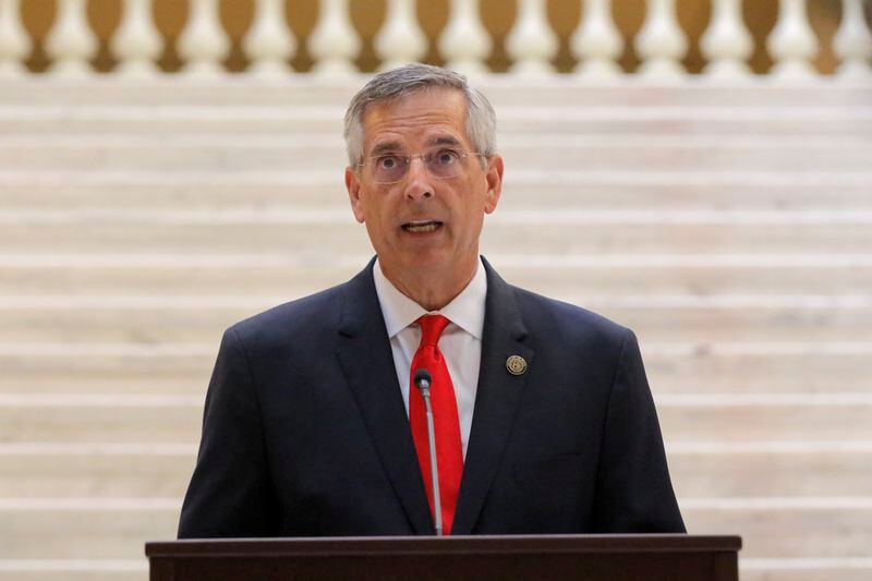 Secretary Of State Brad Raffensperger has called for a constitutional amendment that would ban foreign nationals from voting in Georgia elections, something already illegal in the state. (Christine Tannous / christine.tannous@ajc.com)