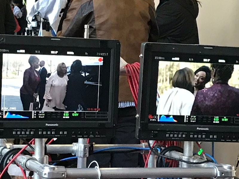 At House of Hope in Decatur, "Greenleaf" on March 13, 2018 shot scenes with both Iyanla VanZant and Patti LaBelle with Lynn Whitfield.