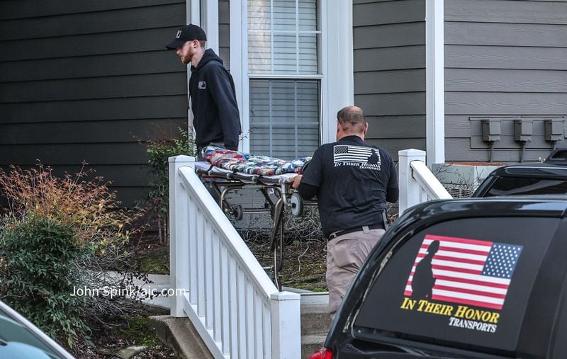 In Their Honor Transports provided services for a man who was fatally shot at the Gables Mills Apartments off Akers Mill Road in the Cumberland area of Cobb County. JOHN SPINK/JOHN.SPINK@AJC.COM
