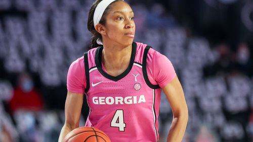 Georgia's Mikayla Coombs scored 14. File photo by Chamberlain Smith / UGA Athletics