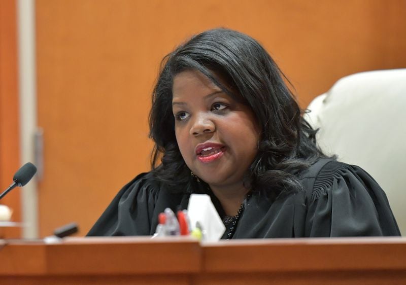 Superior Court Judge Asha F. Jackson speaks during defendant Christopher Williams ’ hearing at DeKalb County Superior Court in Decatur on Thursday, December 20, 2018. 