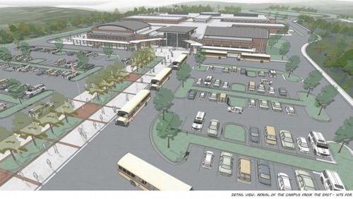 A rendering of the new Crabapple Middle School in Roswell. Image from: Fulton County Schools