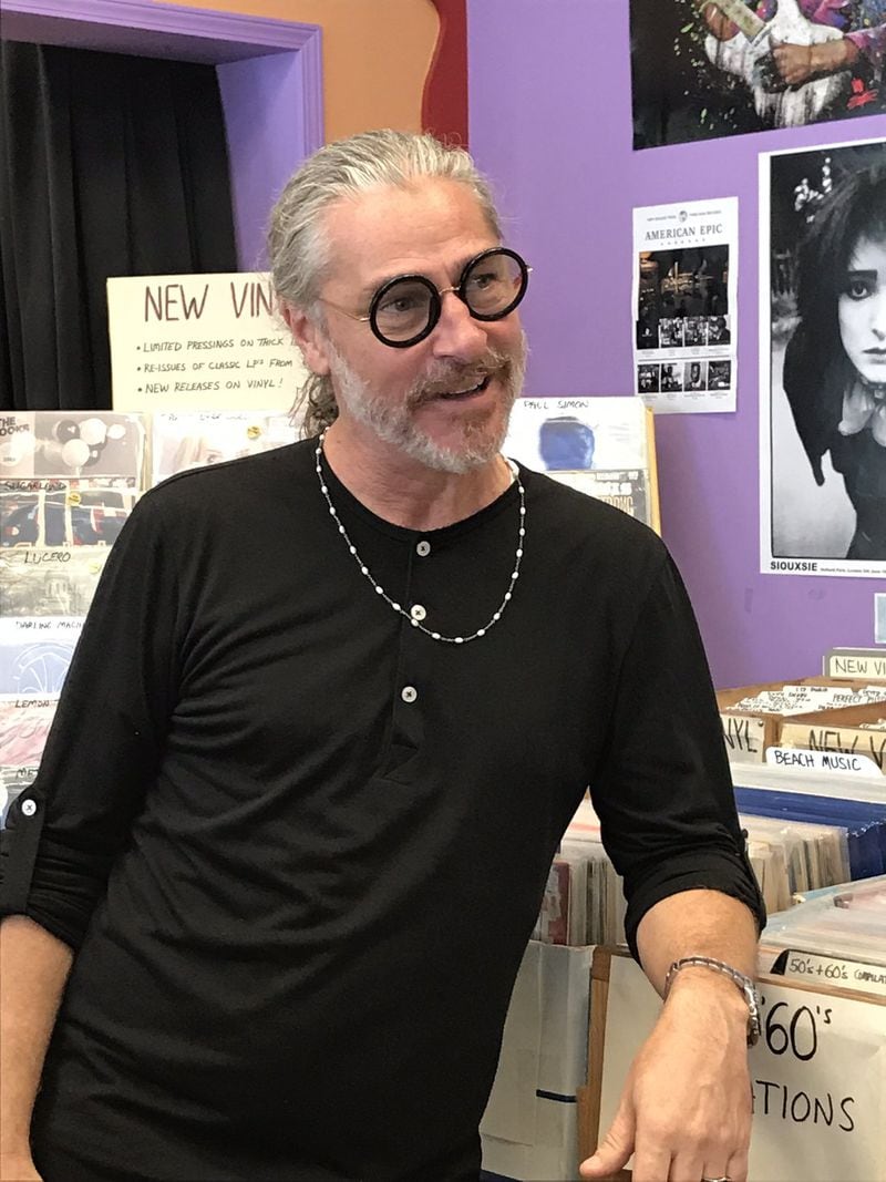 Ed Roland of Collective Soul stopped by Fantasyland Records on Friday, Oct. 5, 2018 to buy some vinyl. He's a regular customer. CREDIT: Rodney Ho/rho@ajc.com