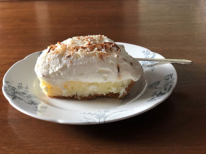 The Colonnade’s famous coconut cream pie.  Wendell Brock for The Atlanta Journal-Constitution