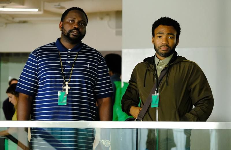  ATLANTA -- "Sportin’ Waves" -- Season Two, Episode 2 (Airs Wednesday, March 8, 10:00 p.m. e/p) Pictured (l-r): Brian Tyree Henry as Alfred Miles, Donald Glover as Earnest Marks. CR: Guy D'Alema/FX