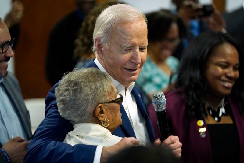 President Joe Biden delivers remarks at a campaign event, Wednesday, May 8, 2024, in Racine, Wis. (AP Photo/Evan Vucci)