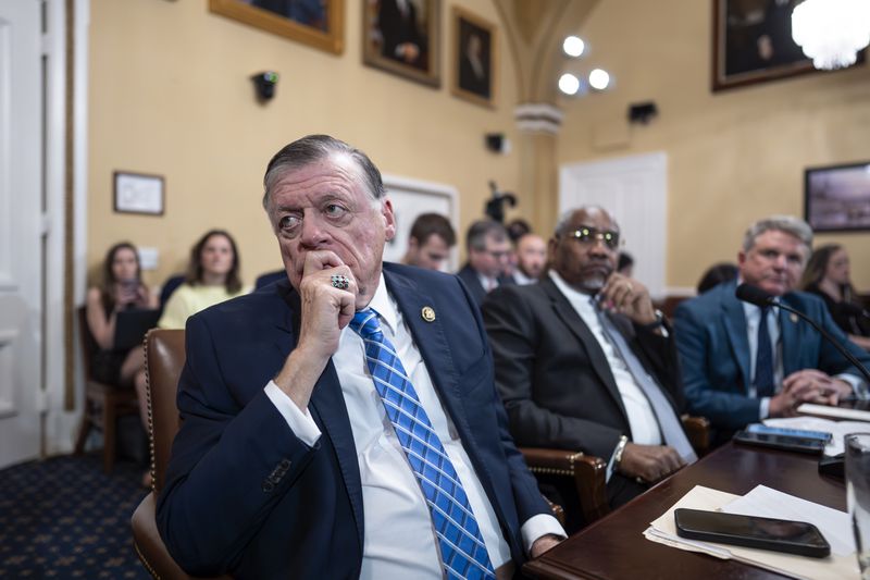 House Appropriations Chairman Tom Cole, R-Okla., appears before the House Rules Committee as they prepare an emergency foreign aid package for Israel, Ukraine and Taiwan, at the U.S. Capitol in Washington, Thursday, April 18, 2024. (AP Photo/J. Scott Applewhite)