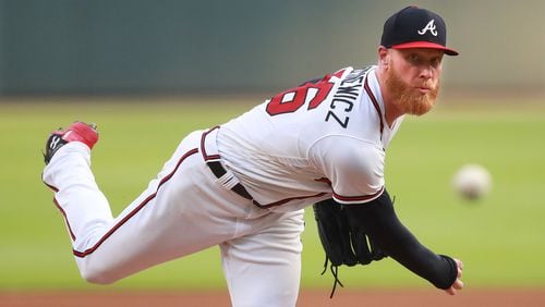 Braves pitcher Mike Foltynewicz began the 2019 season on the injured list.