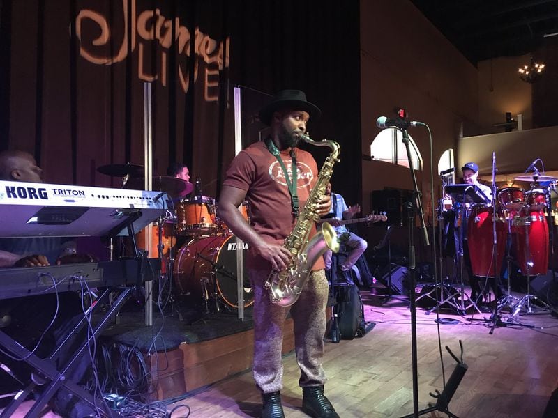 Saxophonist Ryan Kilgore was in concert last month at St. James Live in south Fulton County. Kilgore, 35, is a graduate of Southwest DeKalb High School and Clark Atlanta University. He has been a saxophonist for Stevie Wonder for the past 10 years. CONTRIBUTED BY ANGELA TUCK