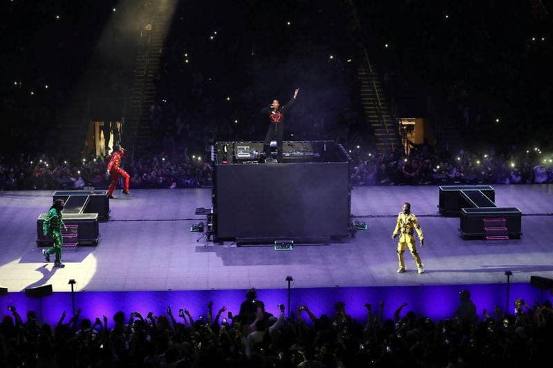 Migos opened the show with a set of hits and then joined Drake for more of their songs. Photo: Robb Cohen Photography & Video /RobbsPhotos.com