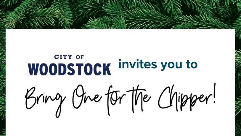 Through Jan. 20, Christmas trees may be dropped off for recycling at Olde Rope Mill Park, 690 Olde Rope Mill Park Road, Woodstock. (Courtesy of Woodstock)
