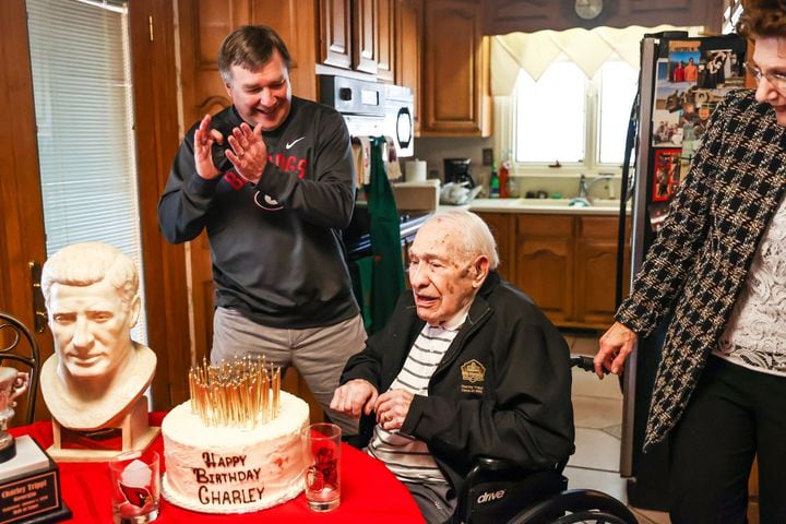 Georgia's Charley Trippi celebrates 100th birthday