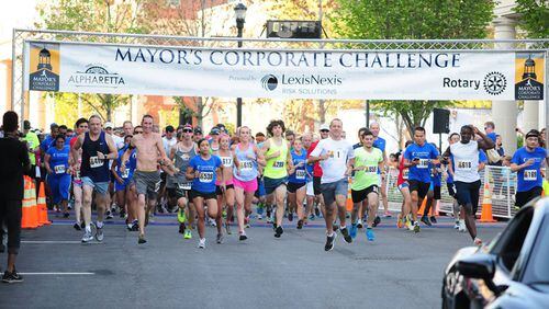 Nearly 2,000 runners are expected to participate Aug. 24 in the Mayor’s Corporate Challenge 5K Run in Alpharetta. CITY OF ALPHARETTA