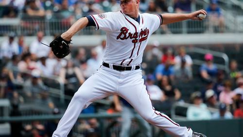 Sean Newcomb (pictured) was so good in his major league debut Saturday, Braves manager Brian Snitker said he could stay with the team even if that means going to a six-man rotation at least temporarily after Bartolo Colon comes off the disabled list. (AP Photo/John Bazemore)