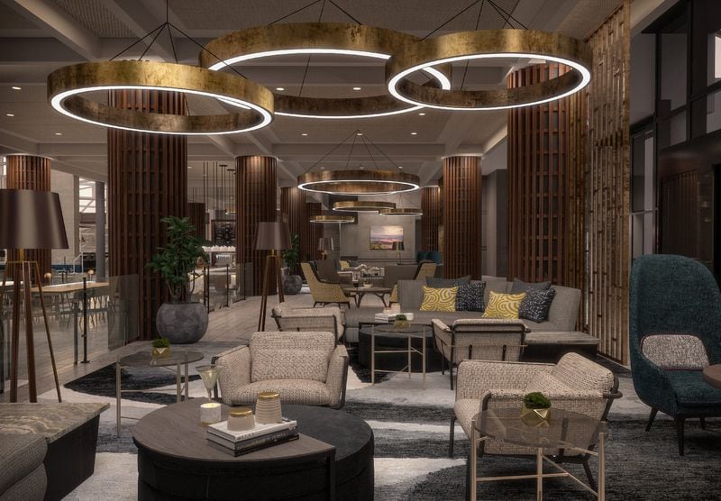 The hotel’s lounge area will showecase a modern, sleeker design. 
