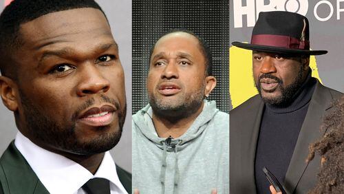 A trio of heavyweight Black media moguls 50 Cent, Kenya Barris and Shaquille O'Neal are reportedly seeking to buy BET from Paramount, joining other suitors such as Diddy, Tyler Perry and Byron Allen. AP/RODNEY HO/rho@ajc.com
