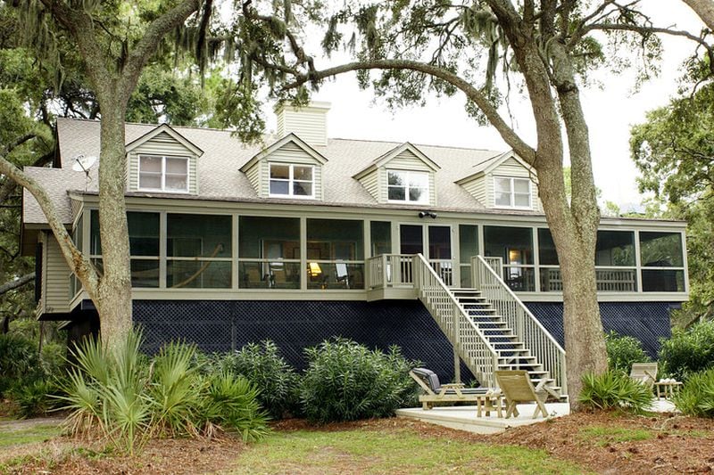 Ted Turner's old four-bedroom, four-bathroom family retreat  is situated on 4,680 acres across the sound from Hilton Head Island.