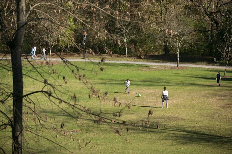 People play in the field at East Cobb Park in November. PHOTO / JASON GETZ