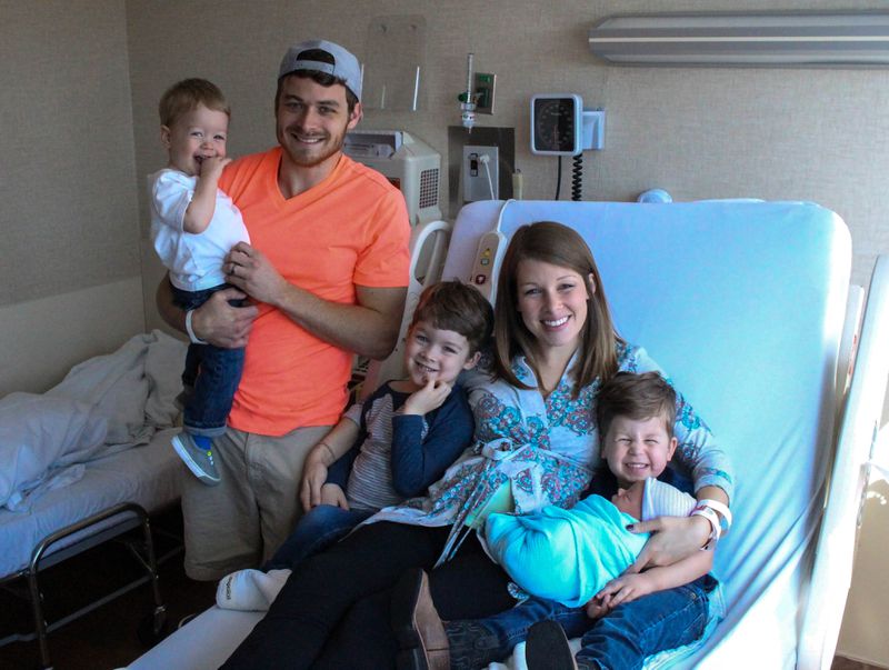 The Brummel family welcomed a fourth son on Thursday. (Family photo)