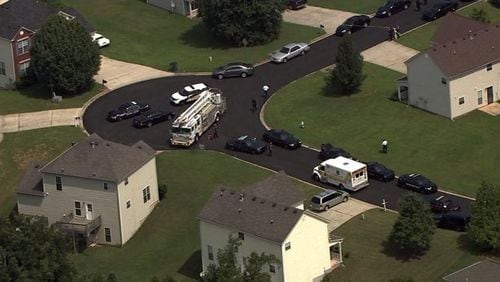 Clayton County police were on the scene of an officer-involved shooting on Thurs., Sept. 10, 2015. (Credit: Channel 2 Action News)