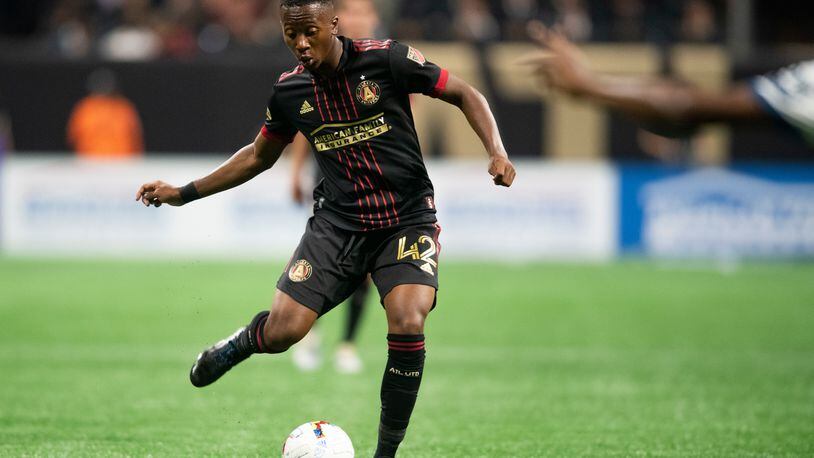 Though Ajani Fortune, 20, didn’t get to touch the ball, he achieved a dream last weekend playing for Atlanta United. (File photo by AJ Reynolds/Atlanta United)