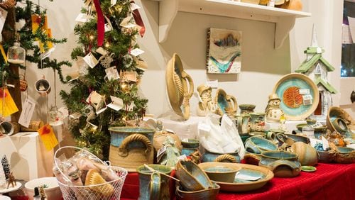 A seasonal display at the Spruill Holiday Artists Market, which features more than 100 participants. (Photo by A Dunkley Designs)