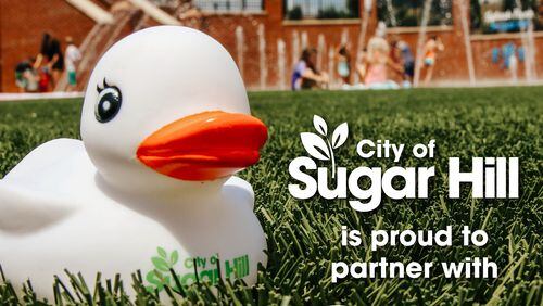 Sugar Hill is selling white, rubber ducks to benefit the Parker Killian Gives Moore Scholarship. (Courtesy City of Sugar Hill)