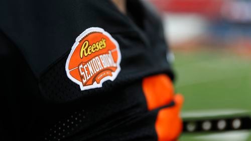 Players take part in practices at the  Senior Bowl Tuesday, Jan. 26, 2021, in Mobile, Ala. (Jeff Hanson/Special)