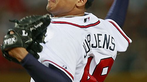 Jair Jurrjens won 50 games in five seasons with the Braves and was an All-Star in 2011, when he led the National League in wins and ERA at the break before a knee injury caused him to miss most of the second half. He’s barely pitched in the majors since 2012. (AP file photo)