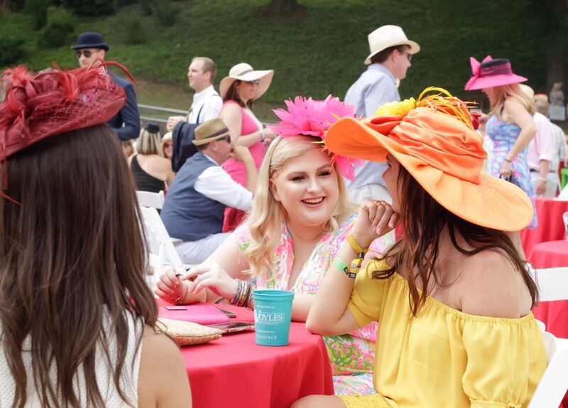 The colorful hats are out in full force at the Shepherd Center Derby Day party. 
Courtesy of William Twitty.