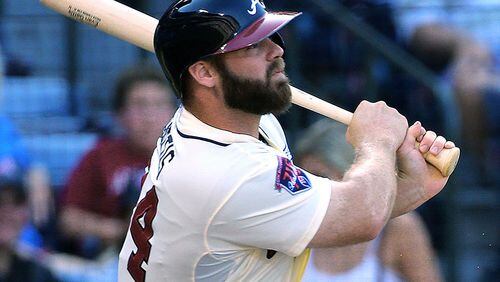 Evan Gattis supplied the Braves' lone run Sunday with a second inning home run off the Marlins' starter Nathan Eovaldi at Turner Field in Atlanta.
