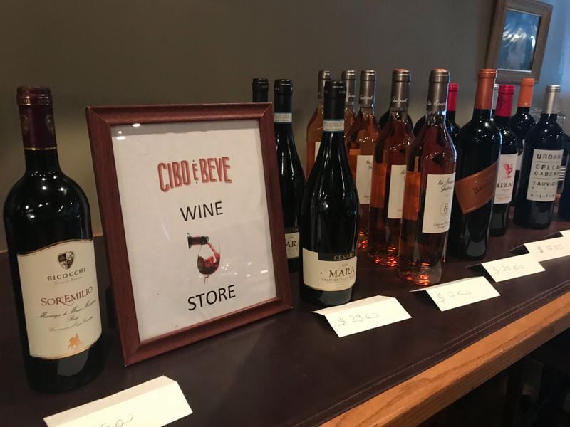 Wine being sold for takeout at Cibo e Beve. CONTRIBUTED BY LIGAYA FIGUERAS