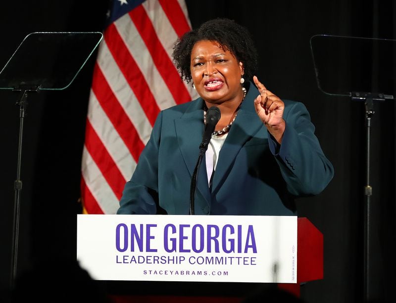 Stacey Abrams, the Democratic nominee for governor, has benefited from $41 million in ad spending on her behalf. Curtis Compton / Curtis Compton@ajc.com