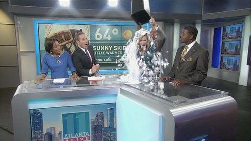The Atlanta Alive team taking part in the ice bucket challenge last year. CREDIT: 11 Alive