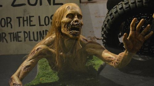 “Bicycle Girl” is one of the zombies from the AMC series, “Walking Dead.” Artifacts from more than 60 different films and television productions are part of a new exhibit at the Carter Library telling the history of the film industry in Georgia. CONTRIBUTED: CARTER LIBRARY