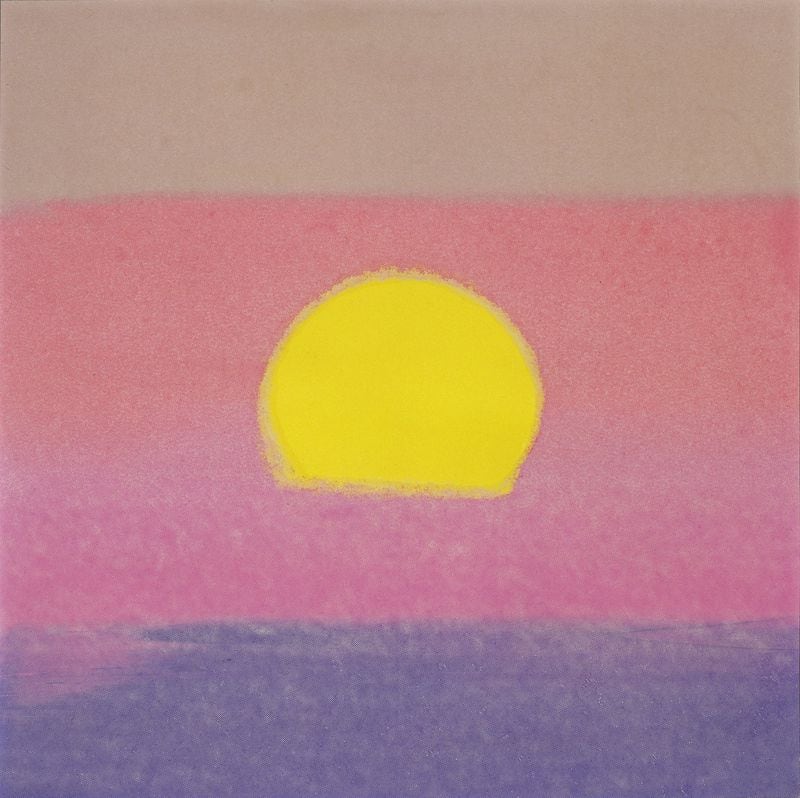 “Sunset,”1972, screenprint. Experts debate what inspired Warhol to create this series. Courtesy of Jordan D. Schnitzer and His Family Foundation. © 2017 The Andy Warhol Foundation for the Visual Arts, Inc./Artists Rights Society (ARS), New York