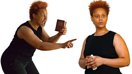 Minka Wiltz wrote and stars in the one-woman show “Shaking the Wind” in a “salon” production for Out of Hand Theater (continuing through Nov. 17), performing to small groups in different homes around town. CONTRIBUTED BY MICHAEL BOATRIGHT