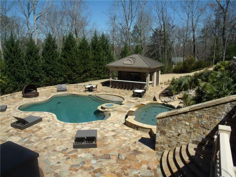 Part of the backyard at Hines Ward's Sandy Springs home.