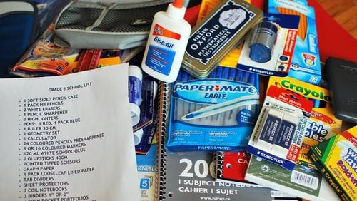 North Fulton Community Charities is collecting backpacks and school supplies for distribution to needy children. AJC FILE
