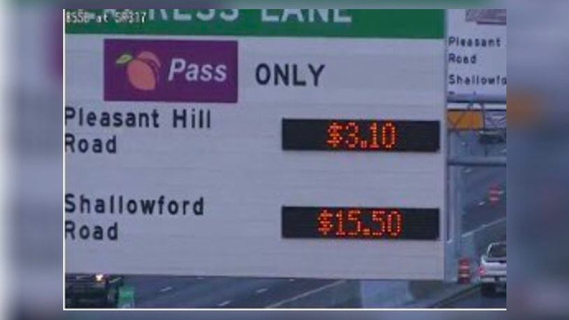 The cost to use I-85 South Express Lanes between Old Peachtree and Shallowford roads in Gwinnett County hit a record Thursday and tied that record for a third consecutive day Wednesday.