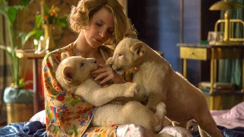 Jessica Chastain stars as Antonina Zabinski in director Niki Caro’s “The Zookeeper’s Wife.” (Anne Marie Fox/Focus Features)