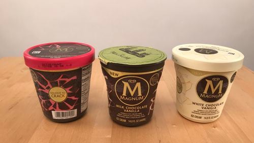 Magnum ice cream tubs