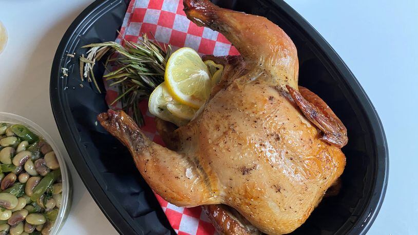 Beer Can Cornish game hen tops the picnic for two menu for pick up at Gunshow.
Courtesy of Bob Townsend