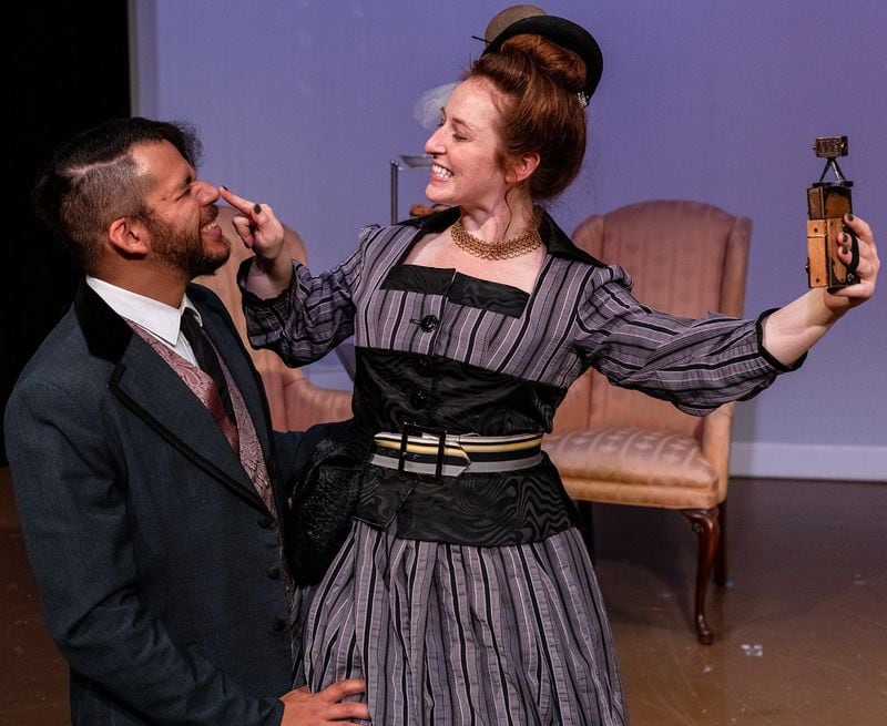 Aris Theatre's "The Importance of Being Earnest" features Jordan Mitchell and Maggie Beker.