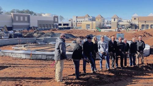 The Peachtree Corners Veterans Monument Association hosted a groundbreaking ceremony Jan. 14 to officially establish construction at the new site. (Photo by Karen Huppertz for the AJC)