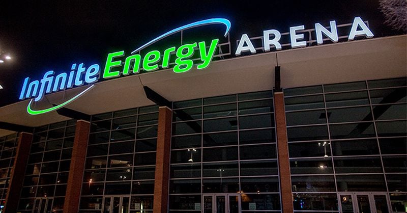 Gas South said it has agreed to buy Infinite Energy, a company that has its name on the major buildings in Gwinnett County's convention center and arena complex. Photo courtesy of the Infinite Energy Center