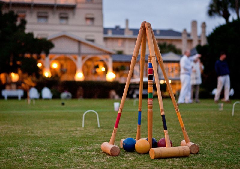 Croquet on the lawn is a favorite of guests at the Jekyll Island Club in Georgia.  Courtesy of Jekyll Island Club.